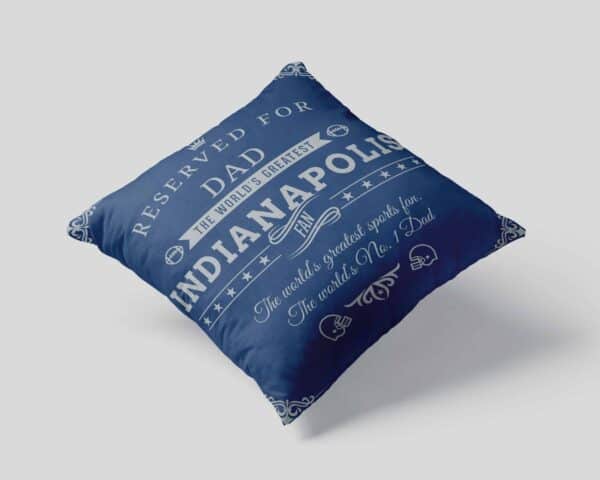 Personalized Printed Indianapolis Football Fan Pillow Case pillow mockup View 1