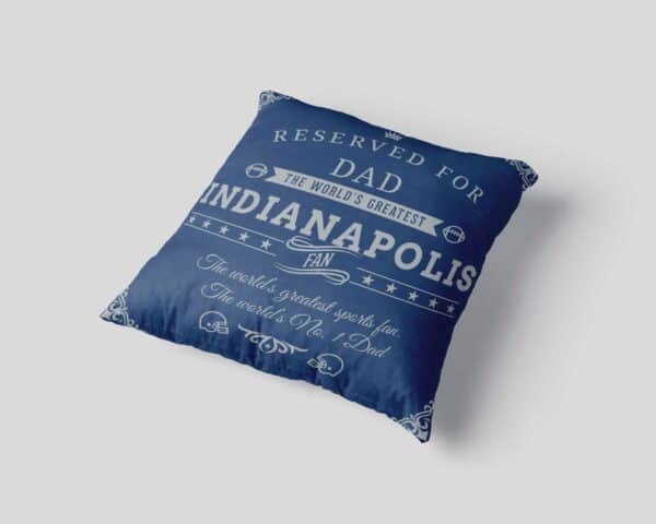Personalized Printed Indianapolis Football Fan Pillow Case pillow mockup View 3