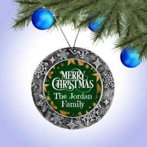 Personalized Round Ornament – Merry Christmas From