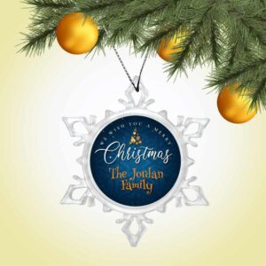 Personalized Snow Crystal Ornament - We Wish You A Merry Christmas