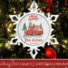Personalized Snow Crystal Ornament – Merry Christmas with Truck Design