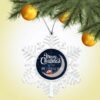 Personalized Snowflake Ornament – Merry Christmas Moon Design