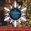 Personalized Snowflake Ornament - We Wish You A Merry Christmas