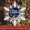 Personalized Snowflake Ornament – Merry Christmas Moon Design