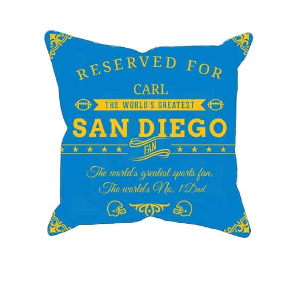 San Diego Football Fan Personalized Printed Pillow Case