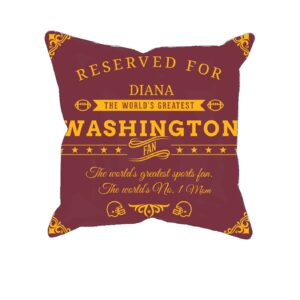 Washington Football Fan Personalized Printed Pillow Case
