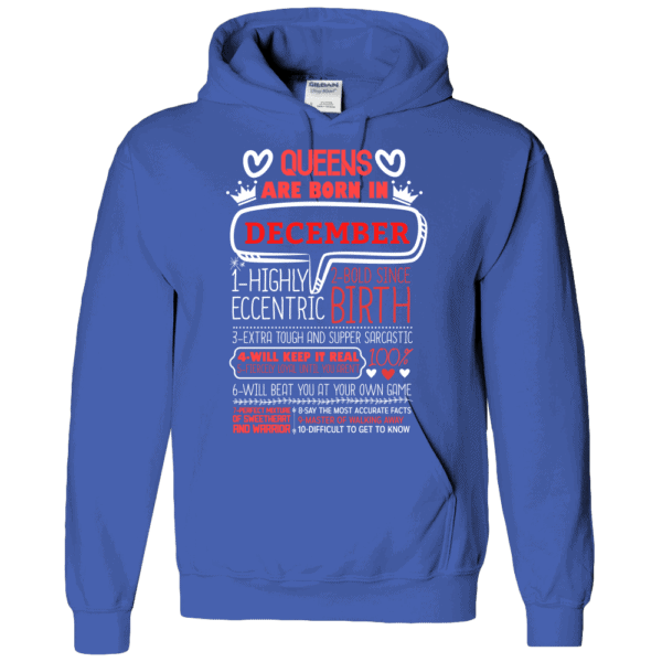 Personalized Printed Hoodie Queens Are Born Design Royal