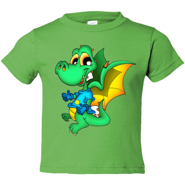 Dinosaur Dragon on Toddler T-Shirt Apple