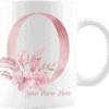 Personalized Monogram Letter O on 11 oz Mug White