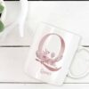 Personalized Monogram Letter Q on 11 oz Mug White View 1