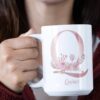 Personalized Monogram Letter Q on 11 oz Mug White View 2