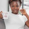 Personalized Monogram Letter T on 11 oz Mug White View 1
