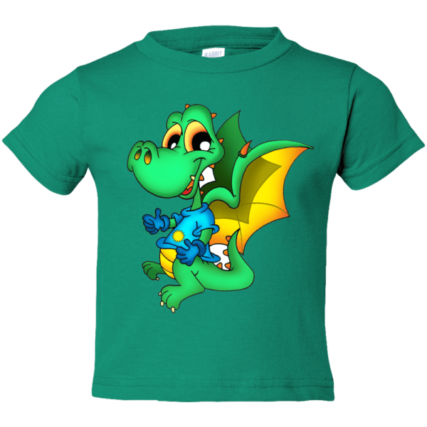 Dinosaur Dragon on Toddler T-Shirt Kelly