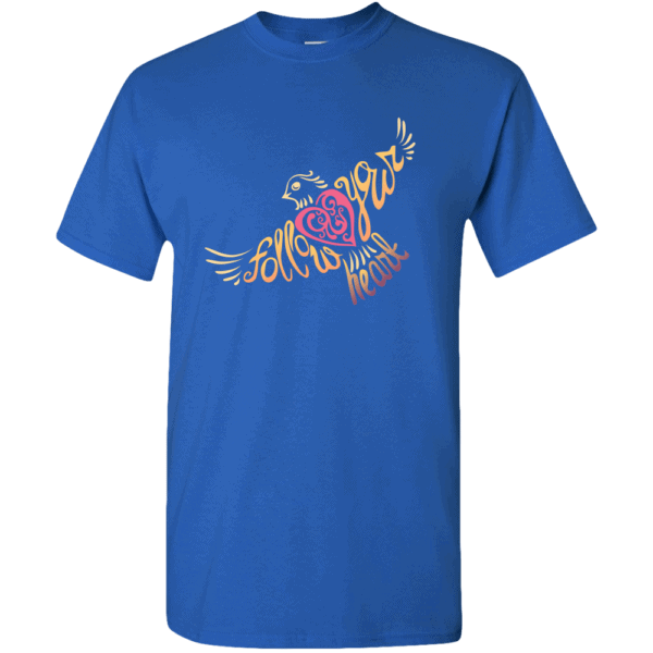 Follow Your Heart T-Shirt Design Royal