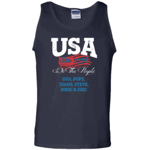 USA We the people - Personalized Custom Printed Tank Top Navy
