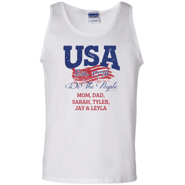 USA We the people - Personalized Custom Printed Tank Top White