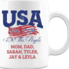 USA - We the people Personalized Custom Printed White Coffee Mug Design