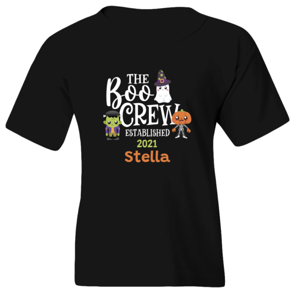 Boo Crew Personalized Custom Halloween T-shirt Youth