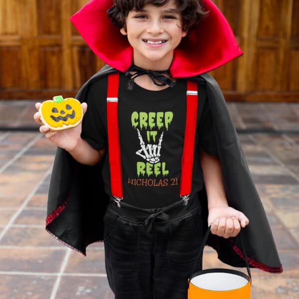 Boy wearing Creep It Real T-Shirt