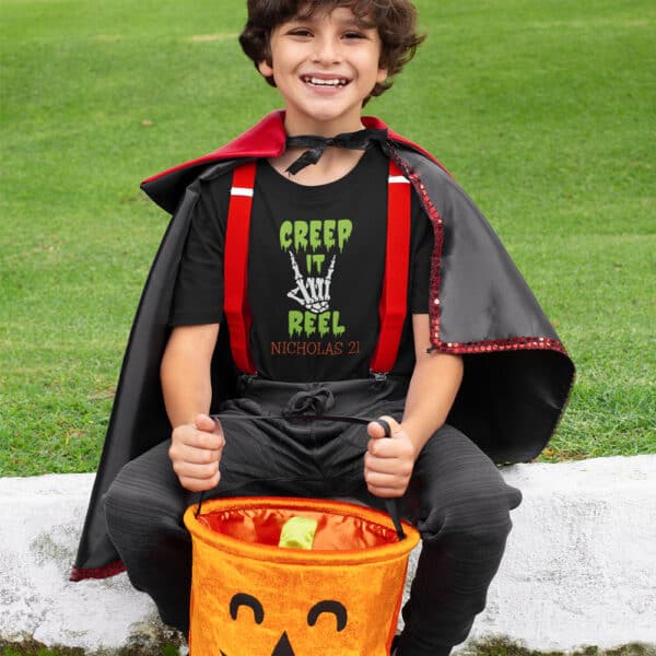 Boy wearing Creep It Real T-Shirt