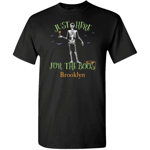 Here For the Boos - Personalized Custom Halloween T-shirt