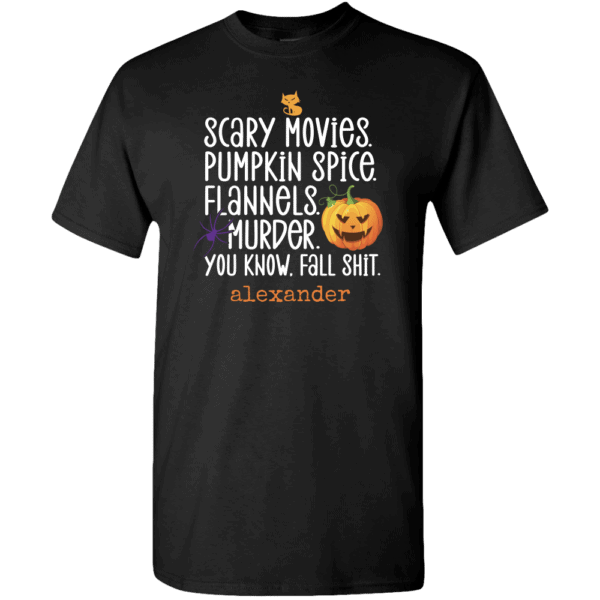 Scary Movies Personalized Custom Halloween T-shirt