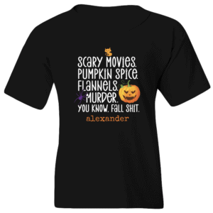 Scary Movies Personalized Custom Halloween T-shirt Youth