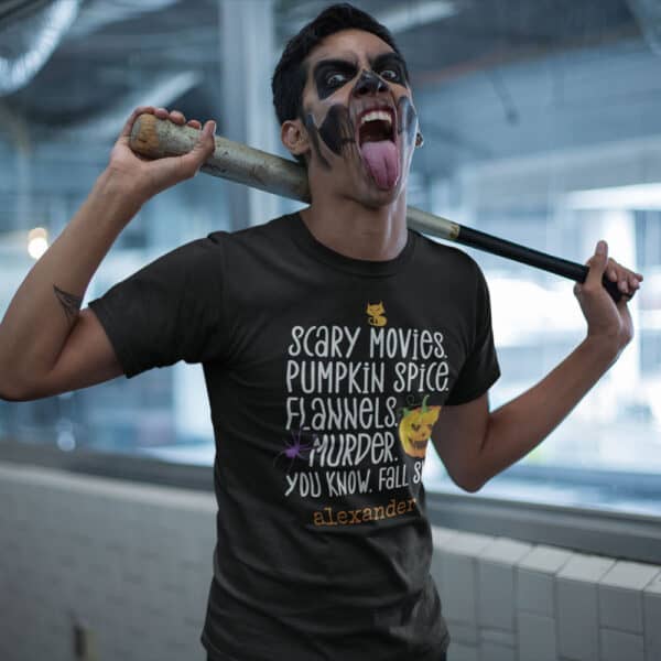 Scary Movies Personalized Custom Halloween T-shirt